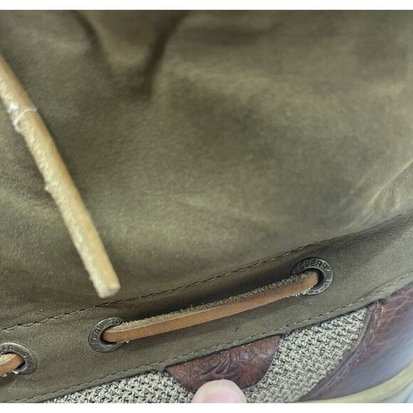 Vintage Sperry Olive and Brown High-Top Athletic Shoes - Picture 6 of 12